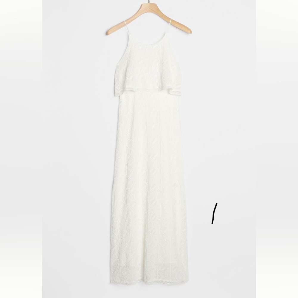 Anthropologie Madilyn White Maxi Dress Petite